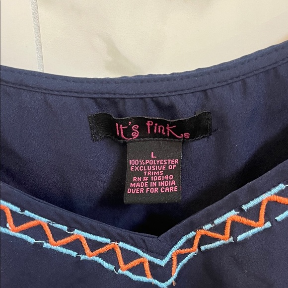 Stylish Navy Blue Tribal Print Tank Top - Picture 2 of 6